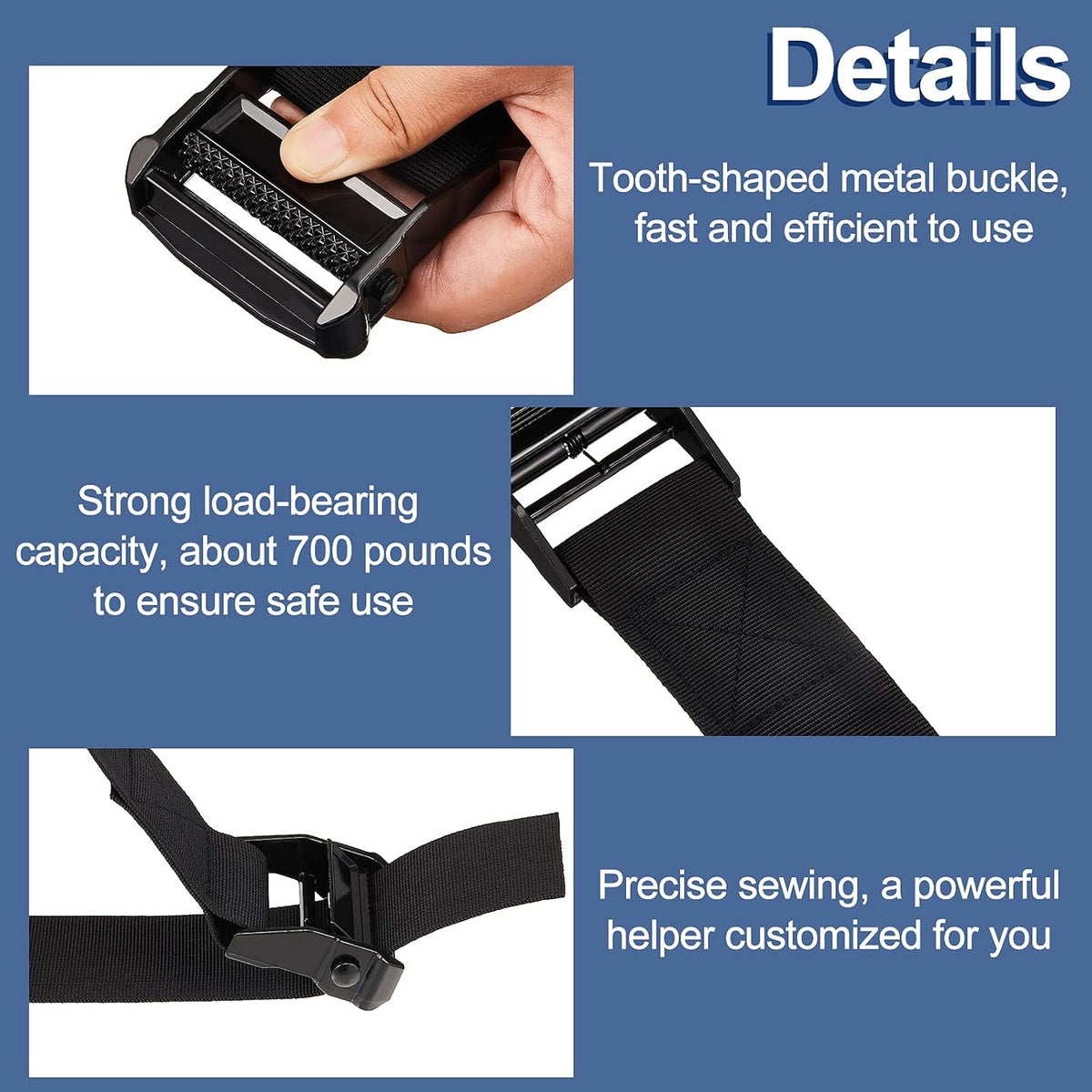 Nordic Strap Nordic Hamstring Curl Strap on Bench 6.5Ft Gym Seatbelt Hamstring Straps Fitness Curl Belt Leg Seatbelt Exercise Assisted Gym Straps Leg Muscles Exercising for Home Women Men Black